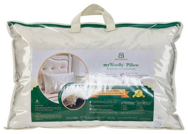myWoolly Pillow, 100% natural, Queen 20x30"