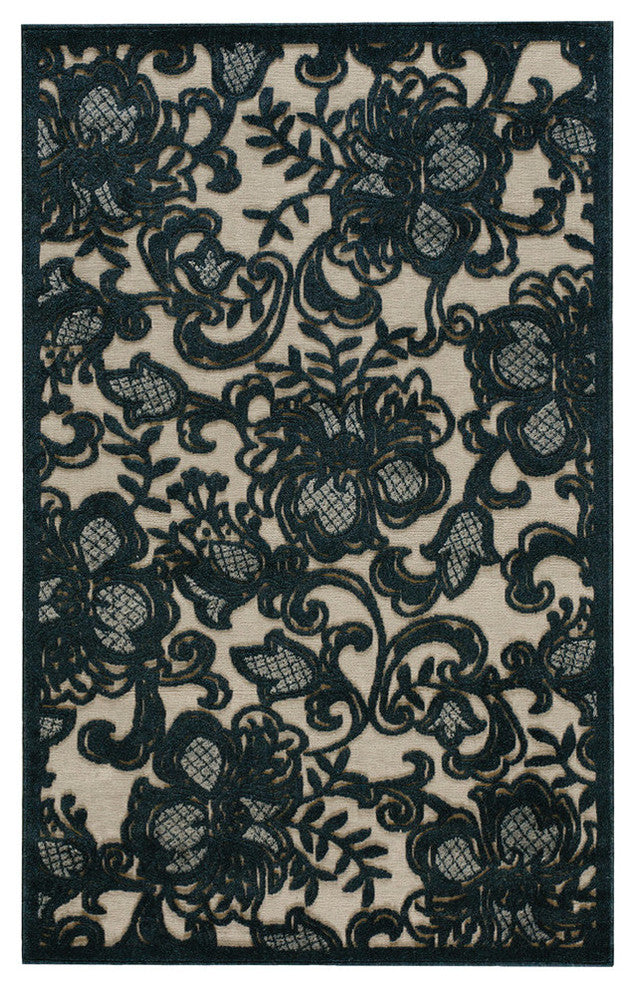 Nourison GRAPHIC ILLUSIONS 117 PEWTER RUG