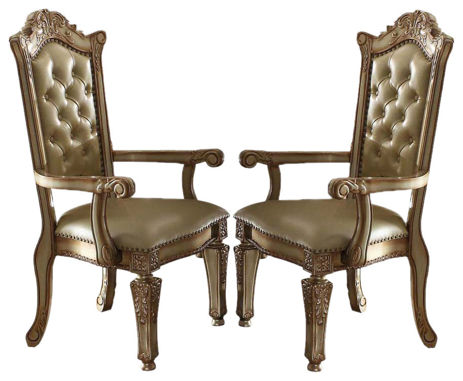 Emma Mason Signature Paragon Arm Chair (Set of 2) in Gold Patina