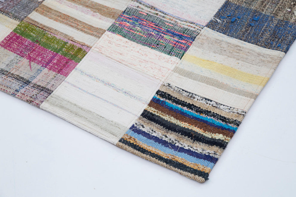 Rug N Carpet - Handmade Anatolian 6' 8'' x 9' 11'' Rustic Patchwork Kilim Rug