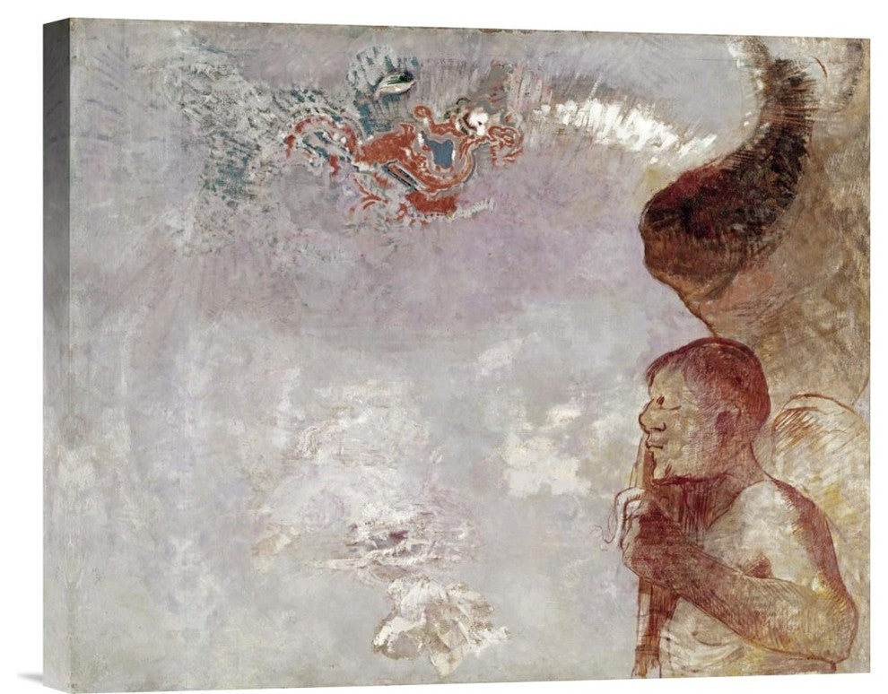 "Profile of a Man" Stretched Canvas Giclee by Odilon Redon, 22"x18"