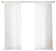 Abelia Belgian Flax Linen Tab Top Curtain