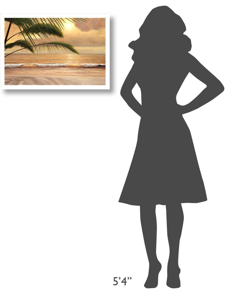 "Sunset Surf" Digital Paper Print by Diane Romanello, 26"x18"