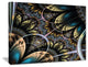 "Symmetrical Dark Orange Fractal Flower" Digital Wall Art, 40"x30"