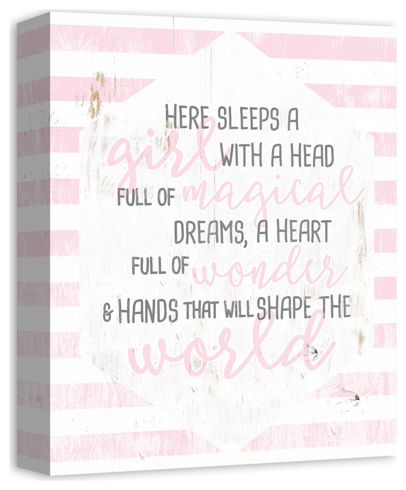 Here Sleeps A Girl 11x14 Canvas Wall Art