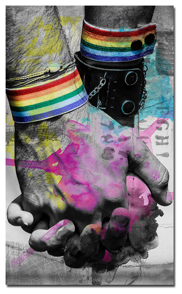 Color of Pride: Hold Hands Canvas Wall Art
