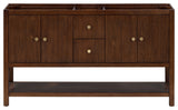Zoe Vanity Only, Walnut Collection, 60"