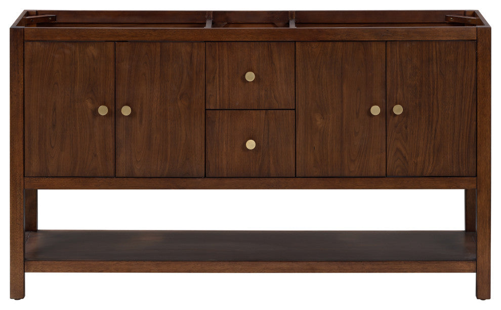 Zoe Vanity Only, Walnut Collection, 60"