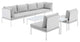 Harmony 8-Piece Sunbrella Outdoor Patio Aluminum Sectional Sofa Set