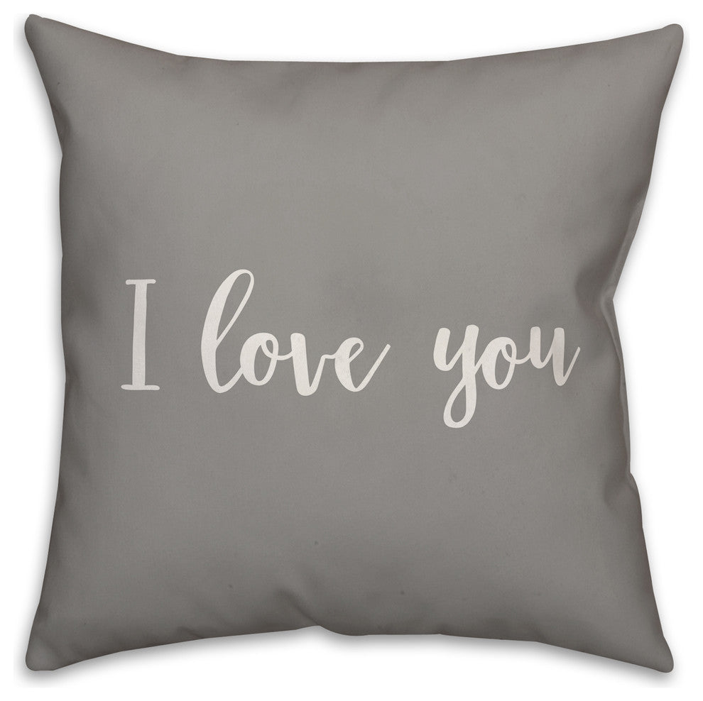 I Love You 16x16 Throw Pillow
