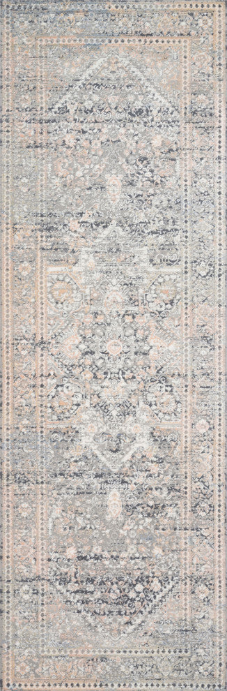 Lucia Rug, Gray/Sunset, 2'8"x10'