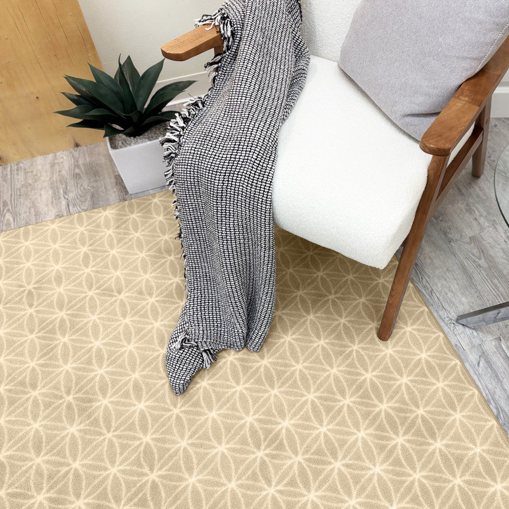 EYELET Soft Tactesse Nylon Area Rug with Anti-Stain Protection, Buttercup, 6'x9'