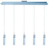 ET2 E22774 Fizz IV 39" LED Pendant - Polished Chrome / Bubble Glass