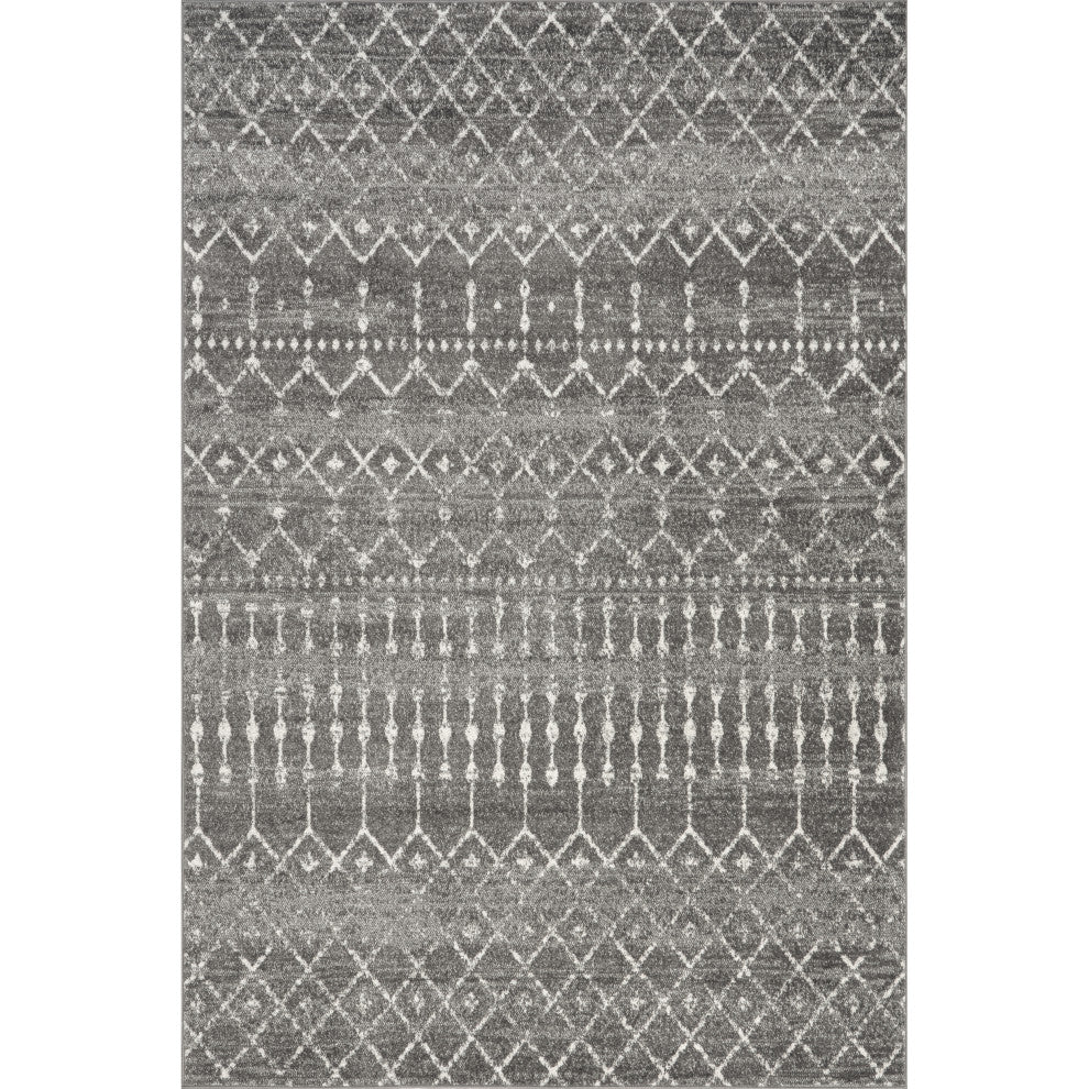 Nuloom Moroccan Blythe Contemporary Area Rug, Dark Grey 3'x5'