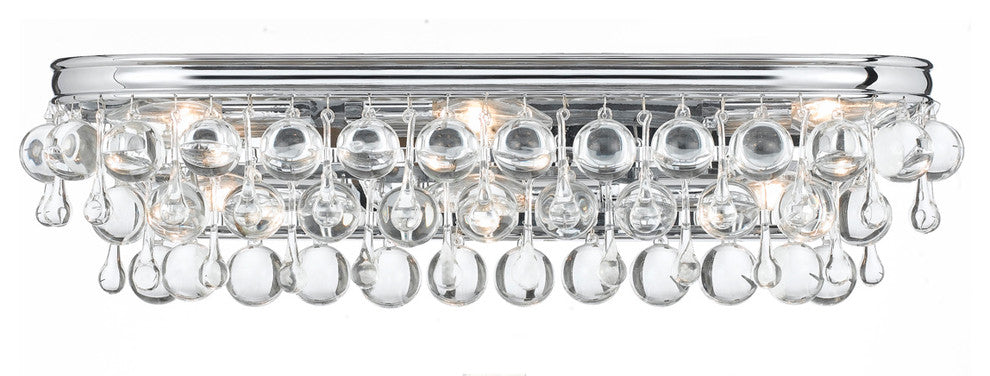 Calypso 6-Light Vanity-Light, Polished Chrome and Glass Balls