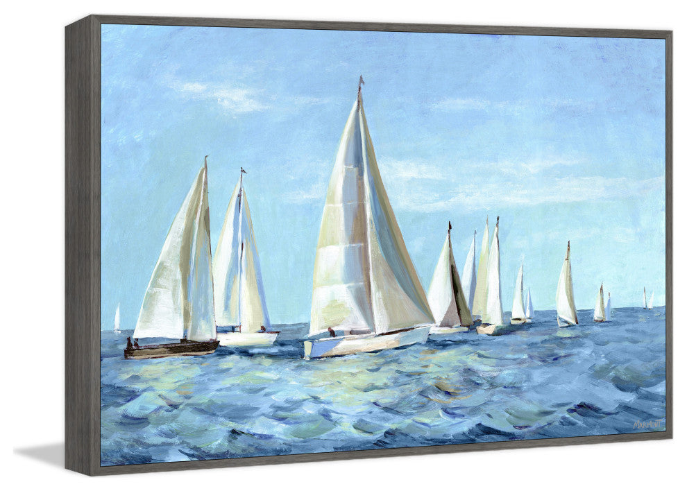"Dreams Set Sail" Floater Framed Painting Print on Canvas, 60x40