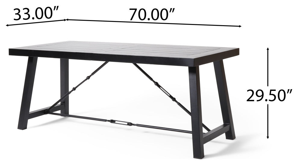 Edgemoor Modern Industrial Faux Leather and Acacia Wood 5 Piece Dining Set