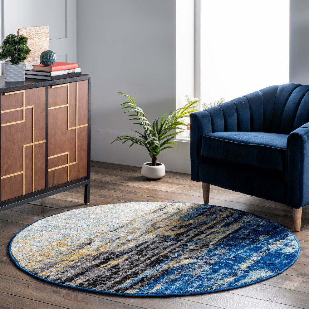 Nuloom Katharina Contemporary Area Rug, Blue 5'