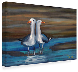 "Lovebirds" by Marnie Bourque, Canvas Art, 22"x32"