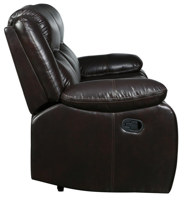Arlington Leather Air Reclining Sofa Brown