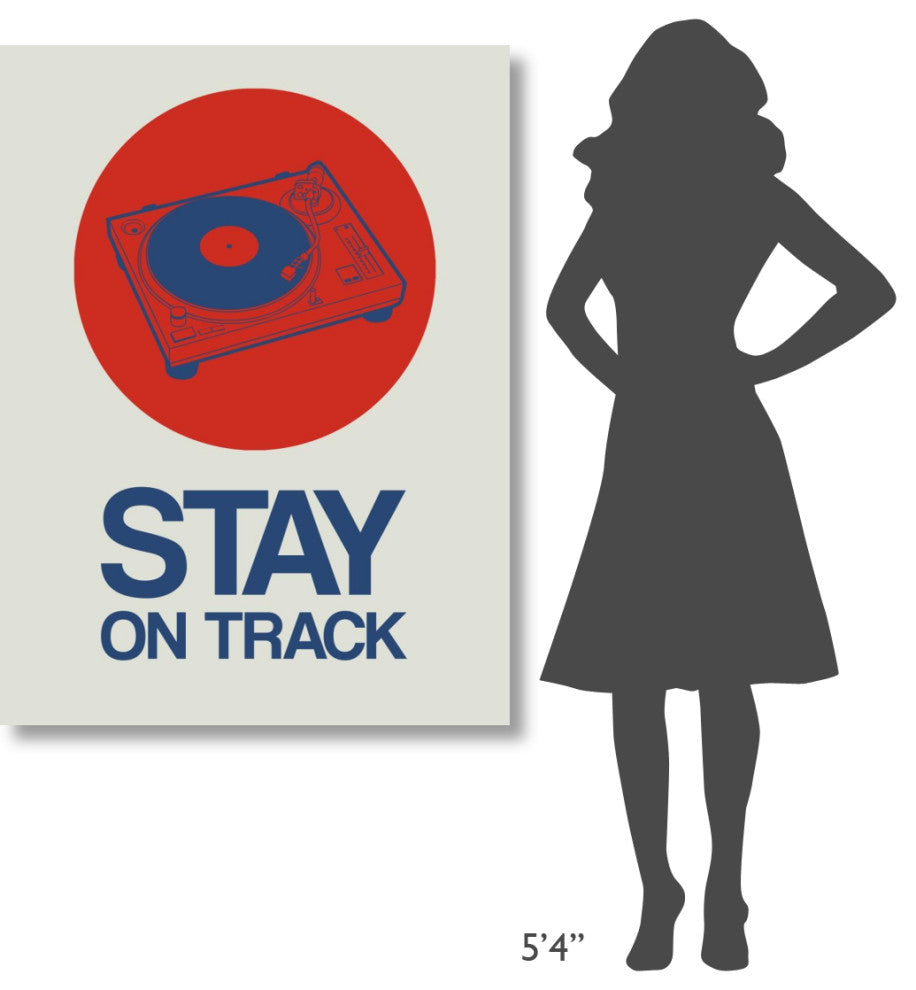 "Stay On Track Record Player 1" Fine Art Print