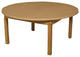 Round High Pressure Laminate Table With Hardwood Legs, 16"