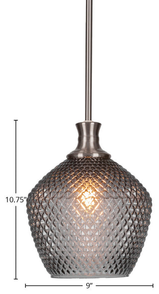 Zola 1-Light Stem Hung Pendant, Brushed Nickel