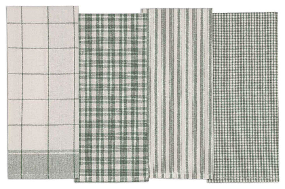 DII Assorted Sage Classic Dishtowel (Set of 4)