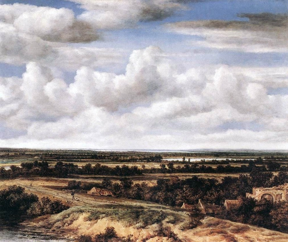 Philips Koninck An Extensive Landscape With a Road by a Ruin Wall Decal