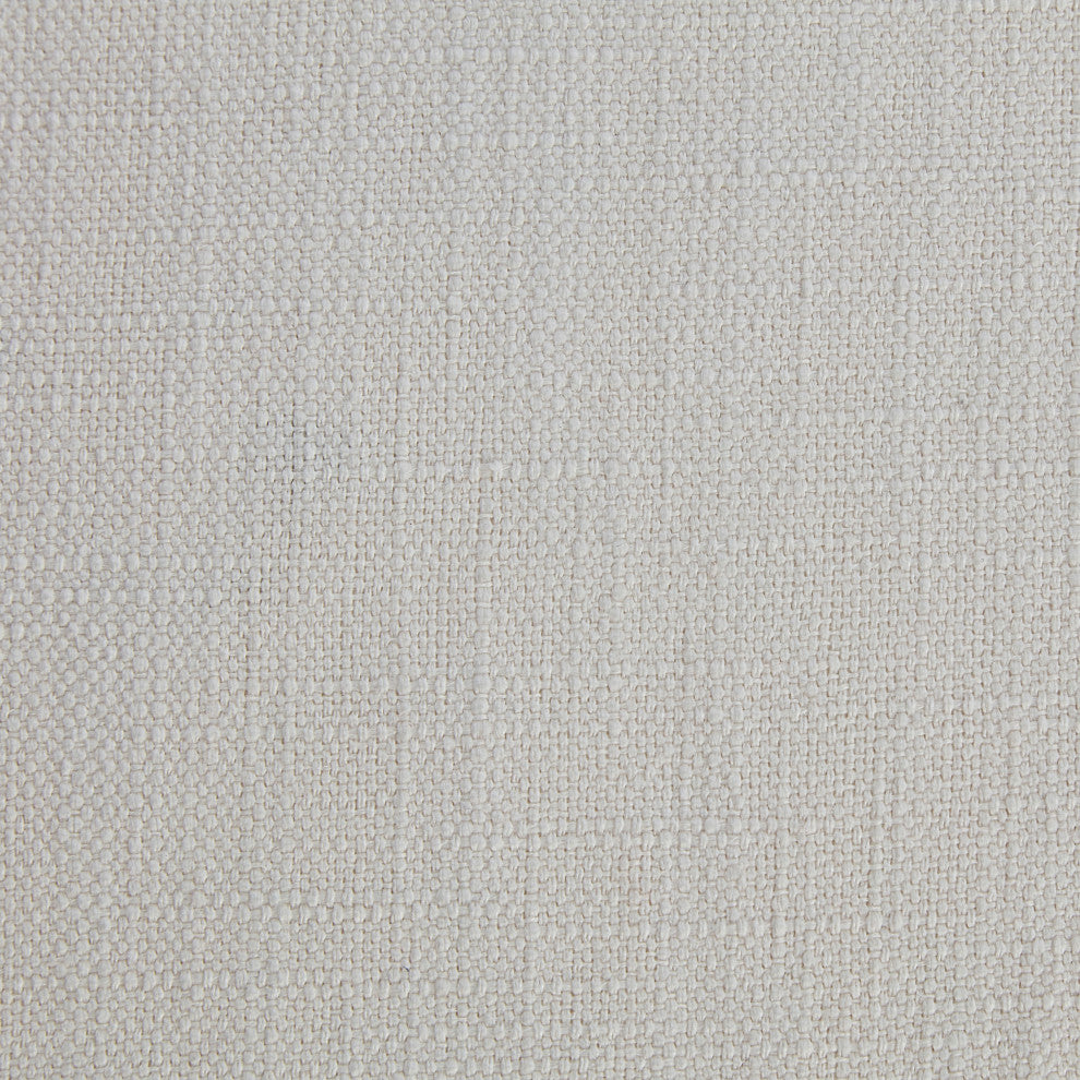Brooke Linen Textured Fabric Upholstered Bed, Cream, Queen