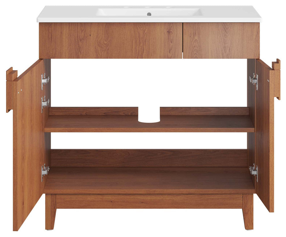 Miles 36" Bathroom Vanity - White Walnut