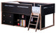 Prescott Bookshelf, 2 Compartments, Black and Rose-Gold