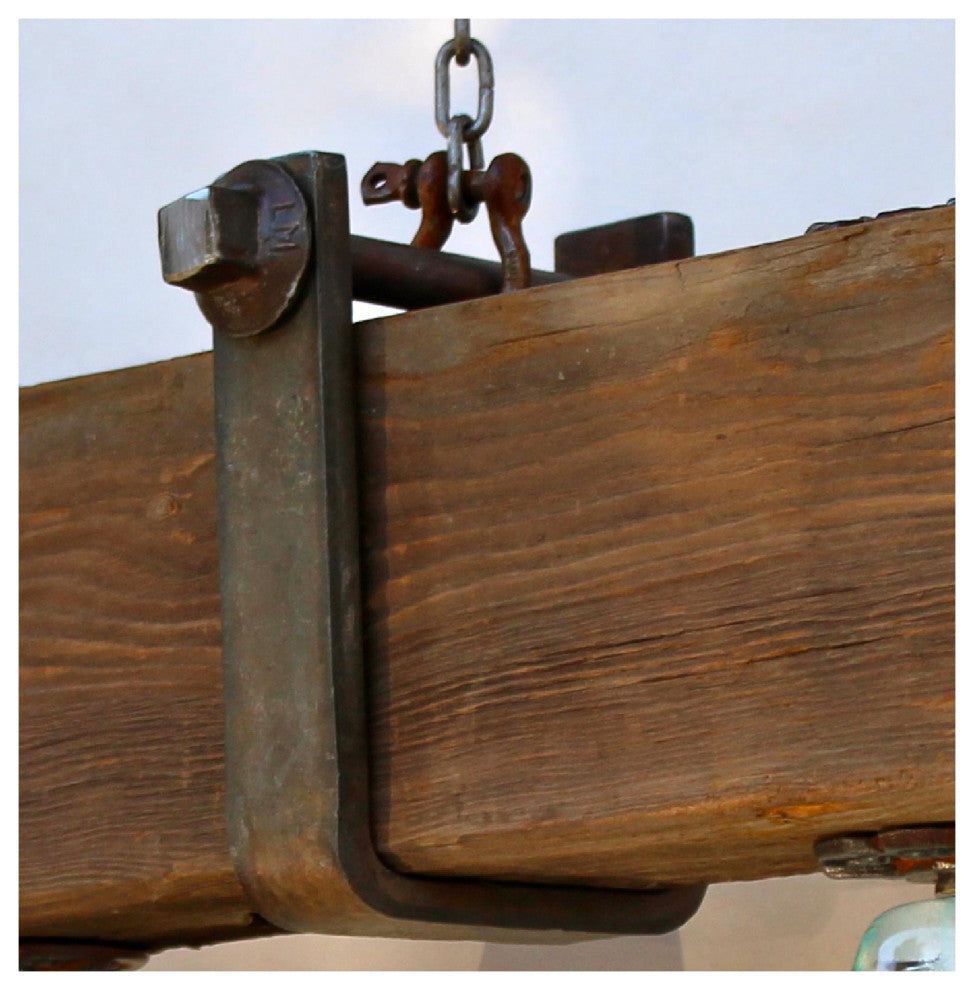 Utility Pole Crossarm Beam Chandelier Insulator Edison Bulb