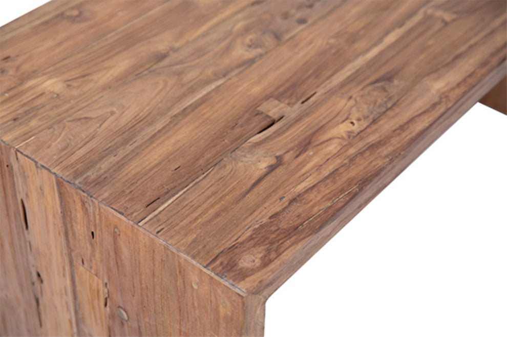 Modern Teak Waterfall Table Desk