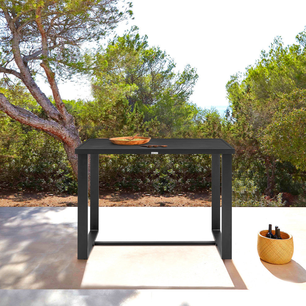 Alegria Outdoor Patio Bar Height Dining Table, Aluminum