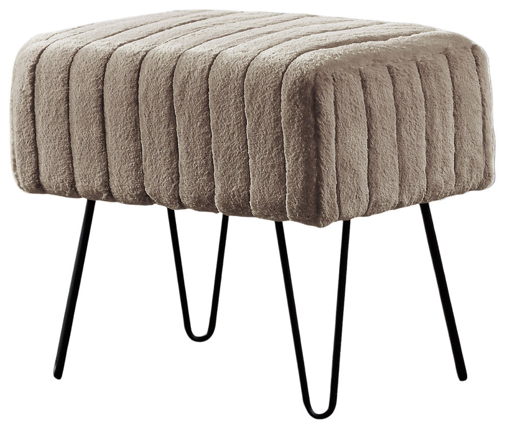 Serenta Super Mink Ottoman, Fungi, 19''x13''x17''