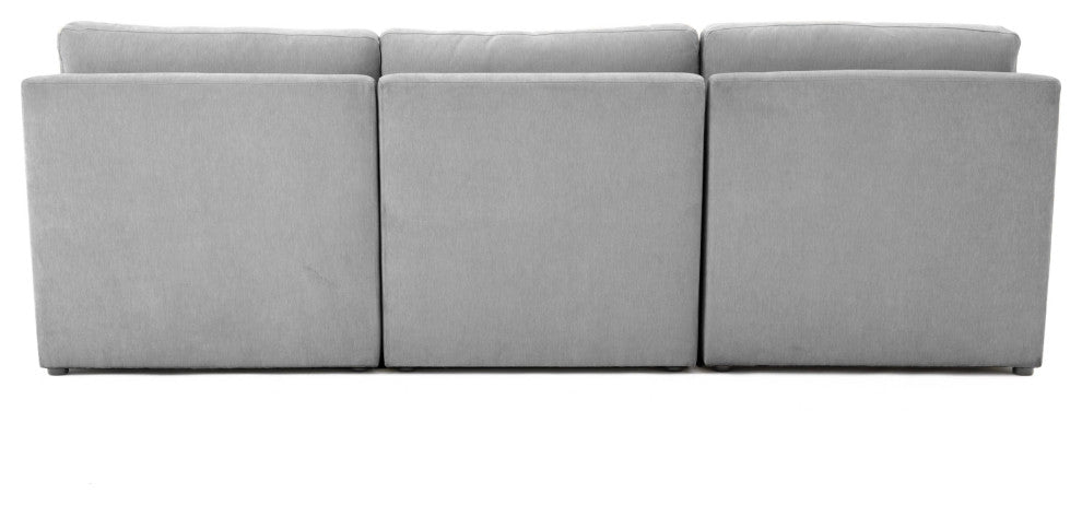 Aiden Gray Modular Small Chaise Sectional - Grey
