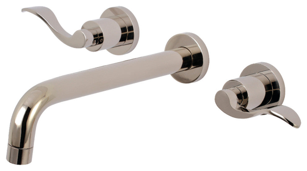KS8026DFL Two-Handle Wall Mount Tub Faucet, Polished Nickel