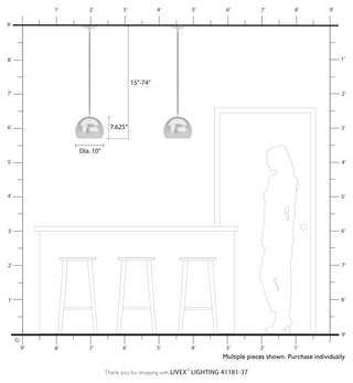 Piedmont 1-Light Shiny Cobalt Blue Globe Pendant