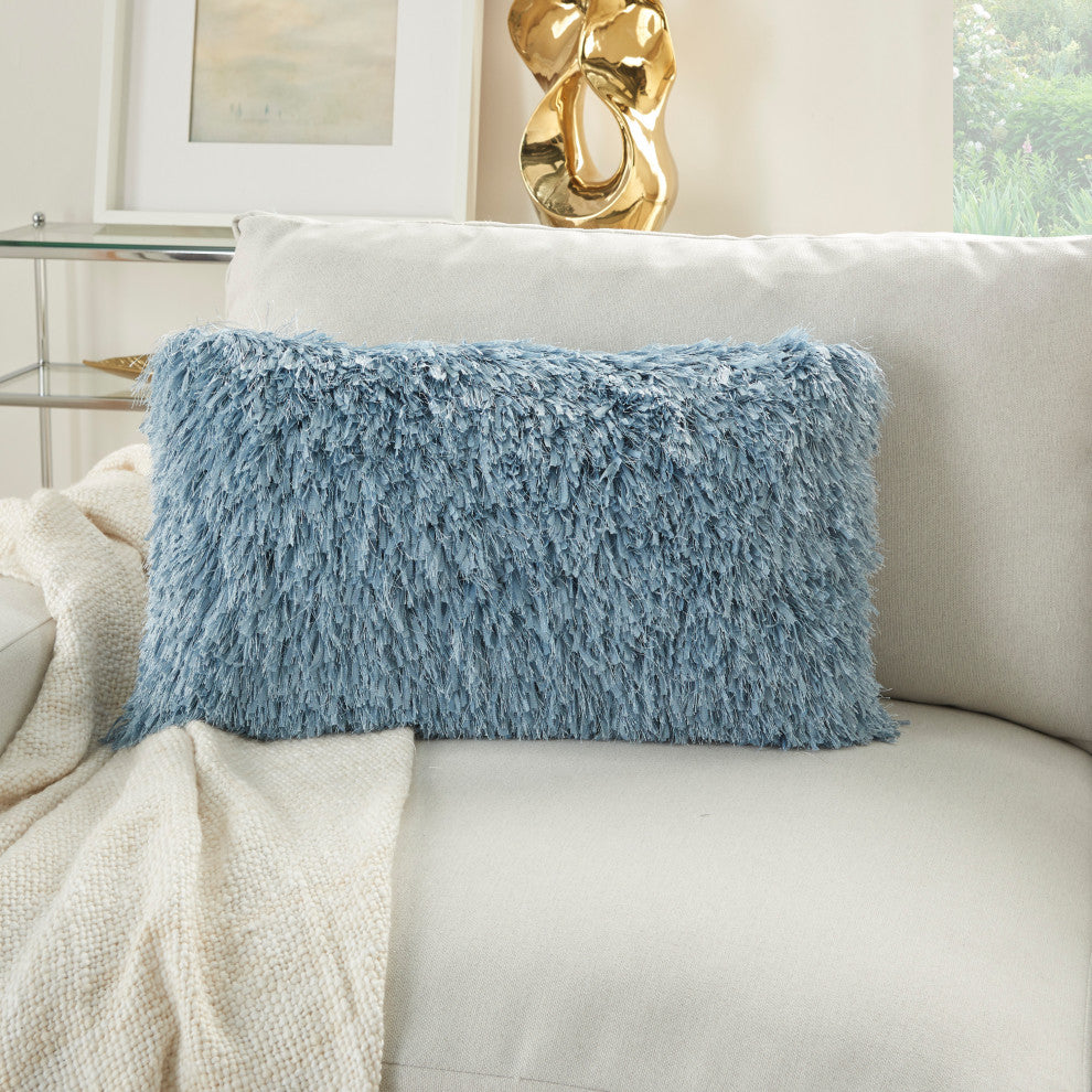 Mina Victory TL048 Throw Pillow, Ocean, 14" x 24"