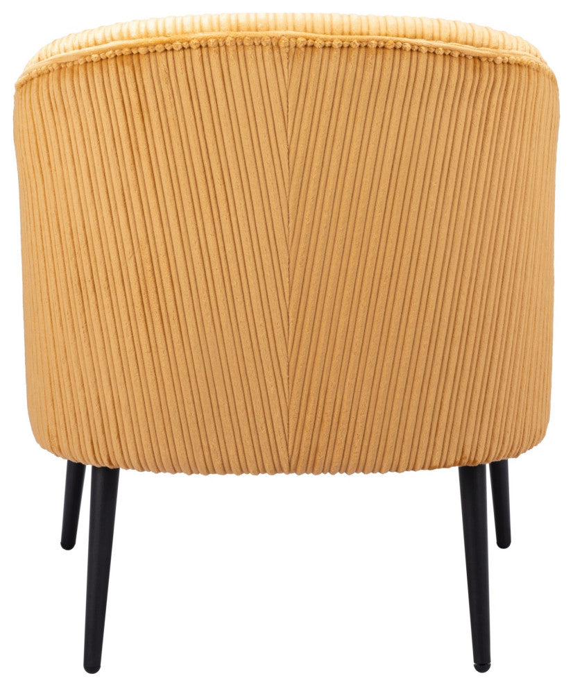 Accent Chair, Steel Metal, Fabric, Yellow, Black, Lounge Cafe Lobby Hospitality