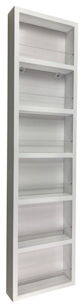 Citrus White Enamel On the Wall Spice Rack 42"h x 14"w x 2.5"d