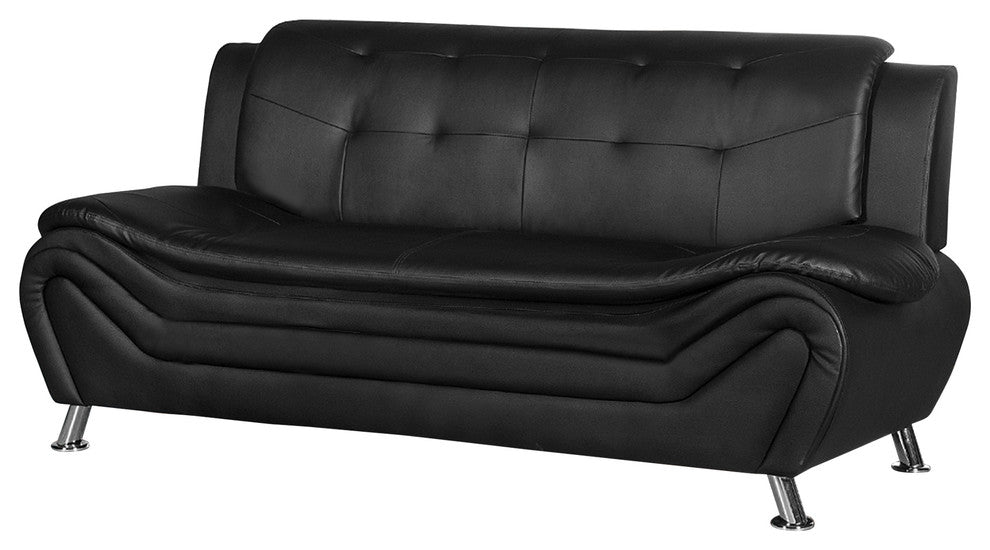 Camille Black Living Room Collection, Sofa