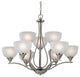 Bristol Lane 9-Light Chandelier, Brushed Nickel