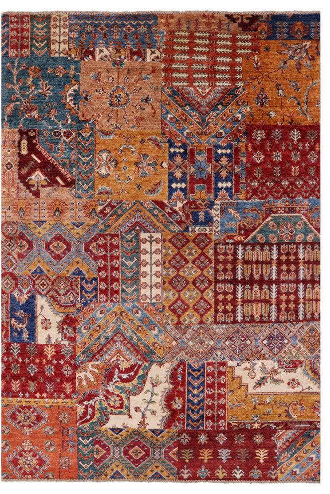 Super Kazak Hand Knotted Wool Rug 5' 7" X 8' 0" Q11095