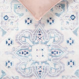 Safavieh Arizona Machine-Washable Collection ARZ324 Rug, Ivory/Aqua, 6'x9'