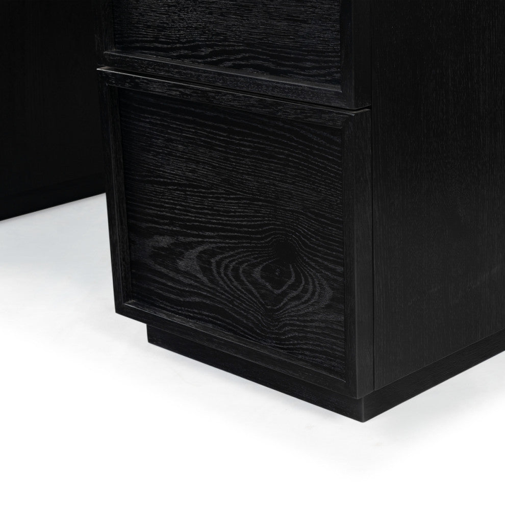 Safavieh Couture Zeus 7 Drawer Wood Desk, Black