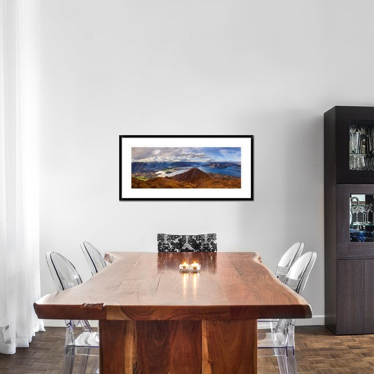 "RoyS Peak" Framed Digital Print by Yan Zhang, 44x22"