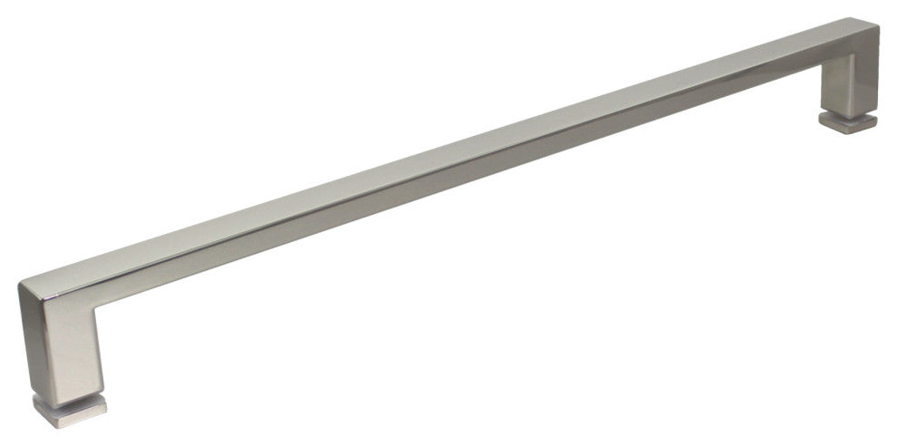 Teegan Sliding Shower Door, Fixed, Clear Glass, Brushed Stainless, Sabrina