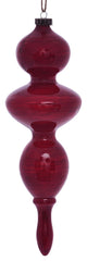 Vickerman MC198603 14" Red Wood Grain Bubble Finial Ornament, Pack of 3